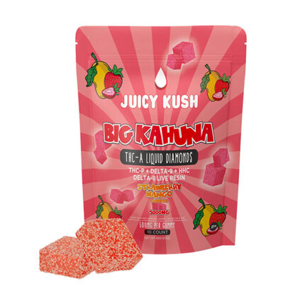 JUICY KUSH – 5000mg Live Resin CBD Gummies Australia – Strawberry Mango