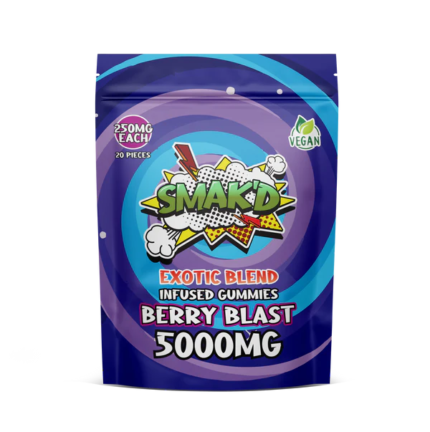 THC Gummies Australia – SMAK’D Berry Blast 5000mg THC Gummies