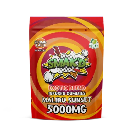 THC Gummies Australia – SMAK’D Mango Peach 10000mg Gummies